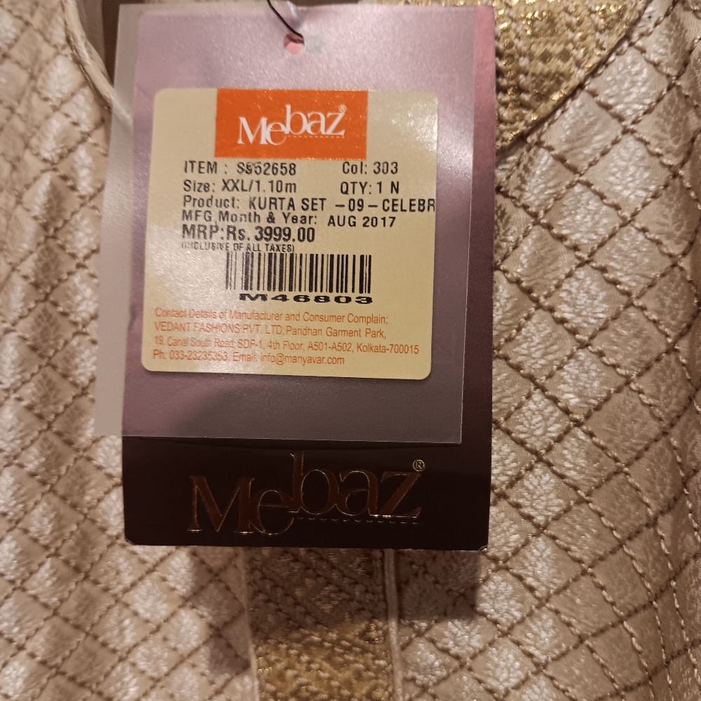 MeBaz Men's Kurta(Top ONLY)